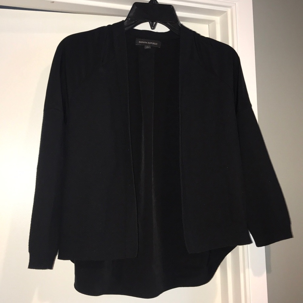 Banana Republic black cardigan.